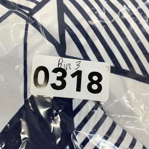 YA Los Angeles Blue White Tank Top Ruffled Sheer Blouse Open Back Sleeveless - Picture 10 of 13